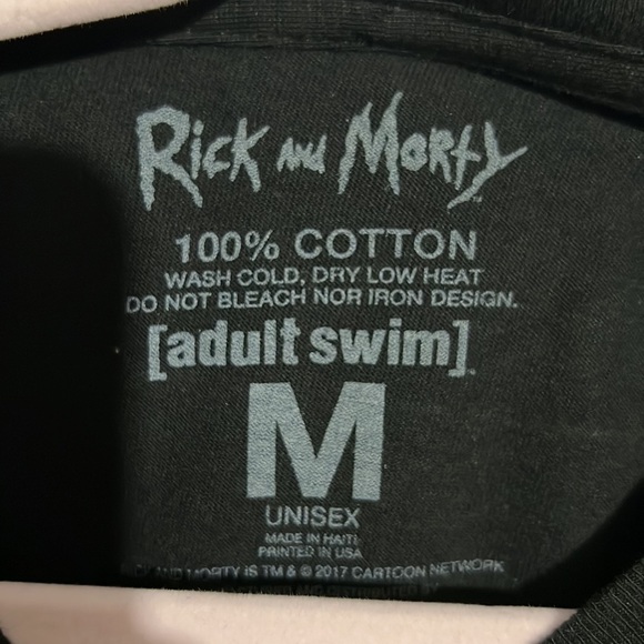 Rick and morty black and green r shirt adult swim cotton shirt new - Picture 5 of 6